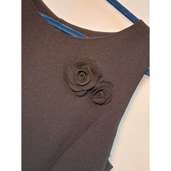 NWT Karl Lagerfeld Paris Size 14 Sleeveless Fit Flare Black Knee Length Dress - Picture 4 of 11